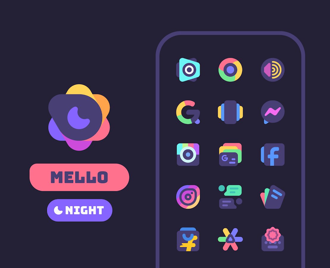 Mello Night Icon Pack background