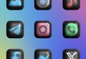 Glossy Dark 3D - Icon Pack screenshot 2
